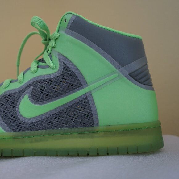 Rare 2012 Nike iD Dunk High HyperFuse Green 488098-991 Men’s Size: 9 Sneakers - Picture 7 of 16